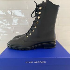 Stuart Weitzman “Laine” Pearl Combat Boots